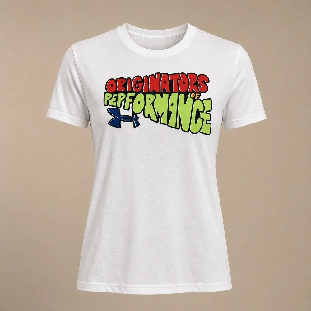 Under Armour Kids White YM Graphic Performance Streetwear Athletic Casual Tee